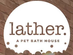 Lather. A Pet Bathhouse logo