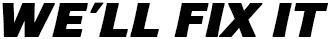 We'll fix it logo